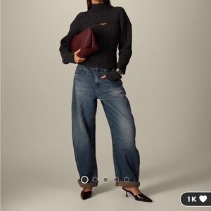 ASOS ARRANGE TOVA tapered curved leg jeans with cuffed hems. No offers